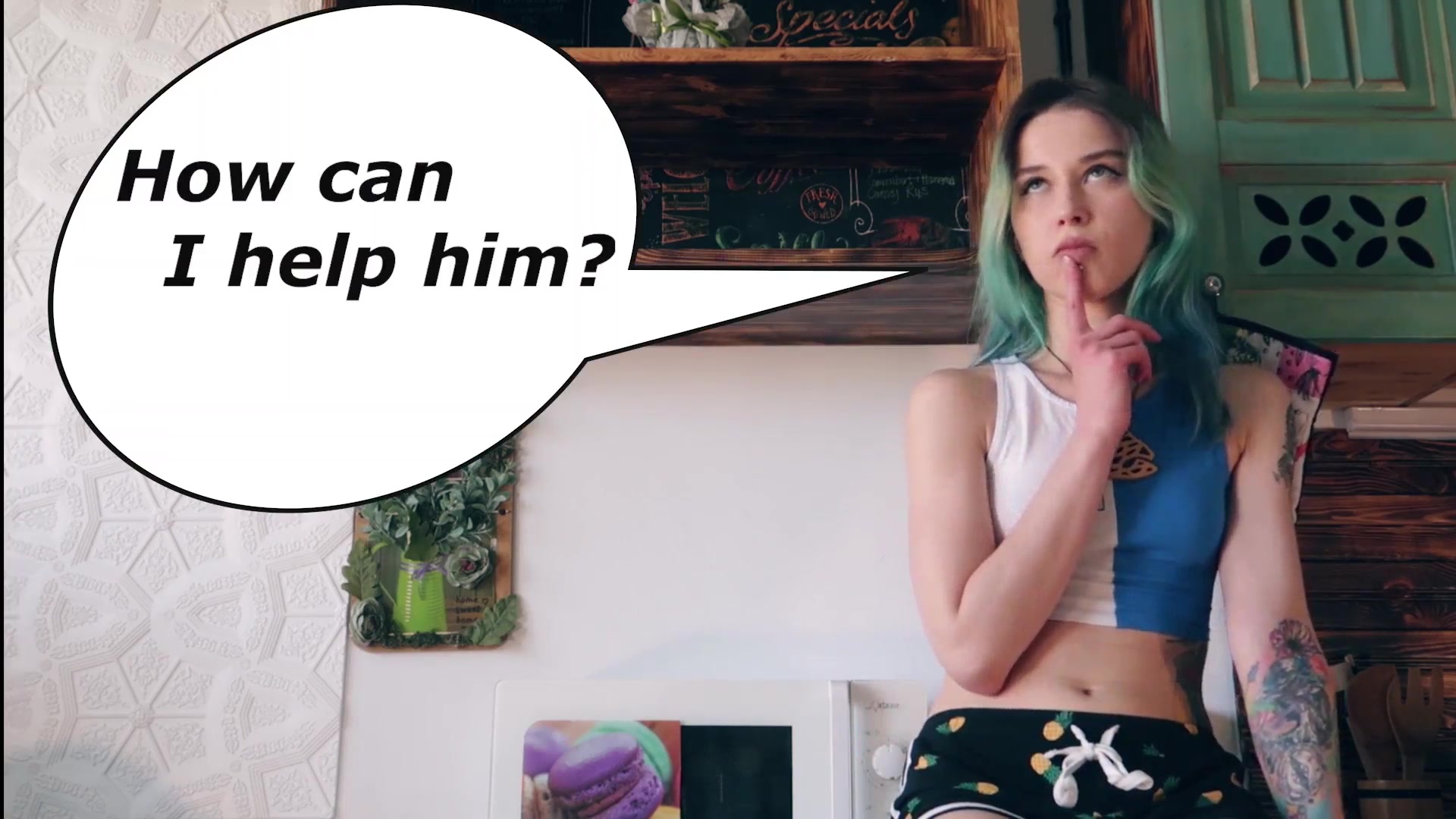 step Sis helps her brother relax from household chores.