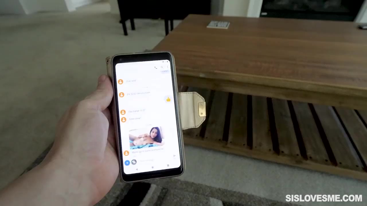 Small begs stepbrother to cum on her face