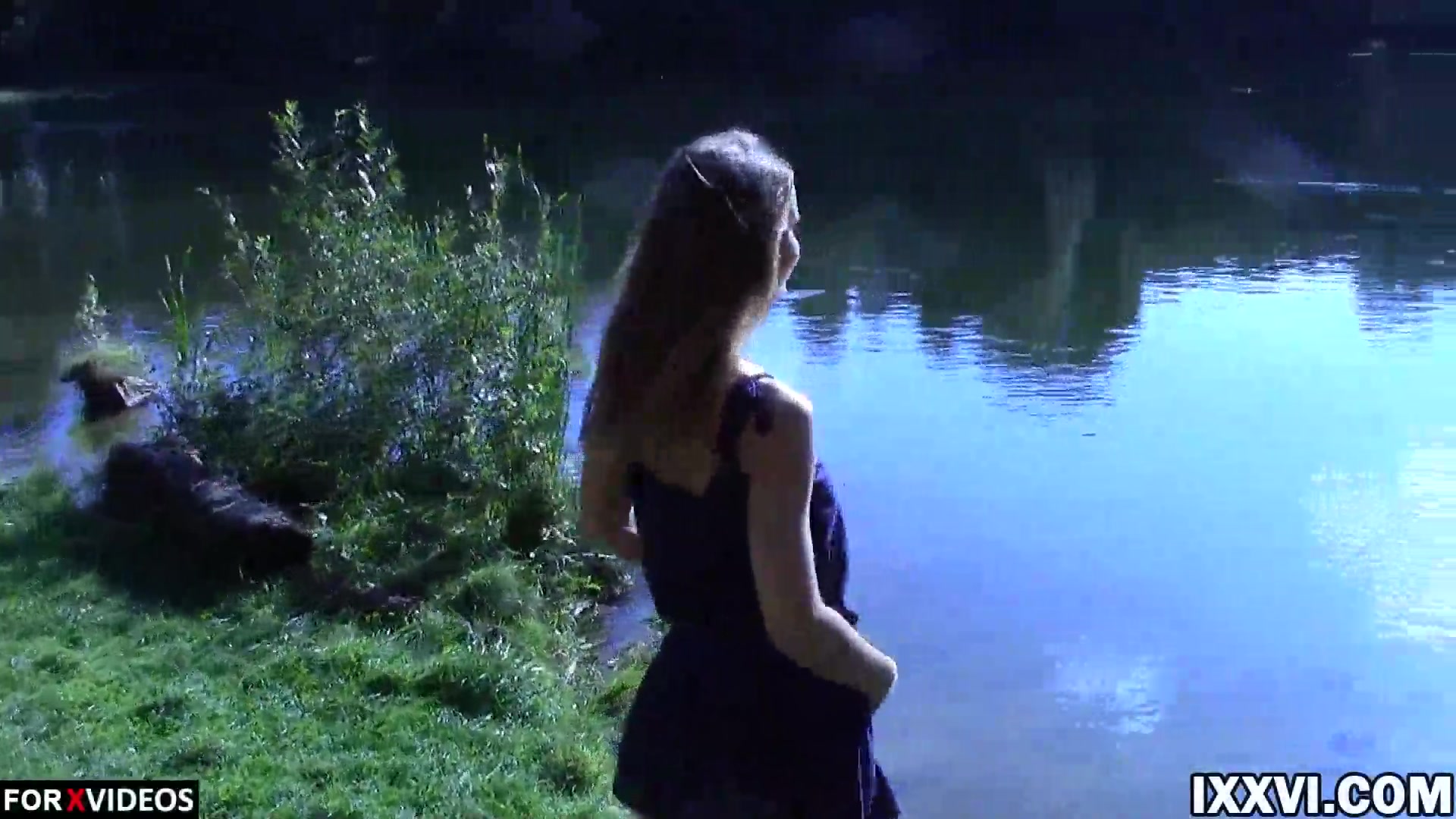 Outdoor fuck step sister blonde on the lake. Sabrina Moor