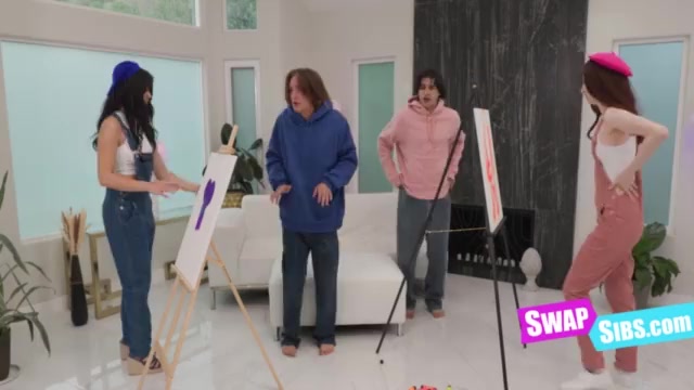 Nude Dudes Swap School Prudes During Art Session (Step Sis Swap)