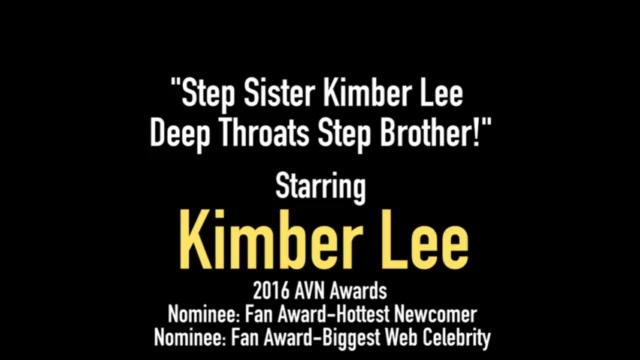 Step Sister Kimber Lee Deep Throats Step Brother!