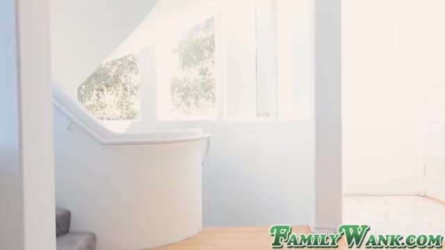 18yo Alice March fed jizz after perv stepdad fucking