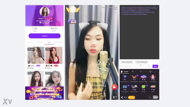 Em gái Uplive livestream bị gạ