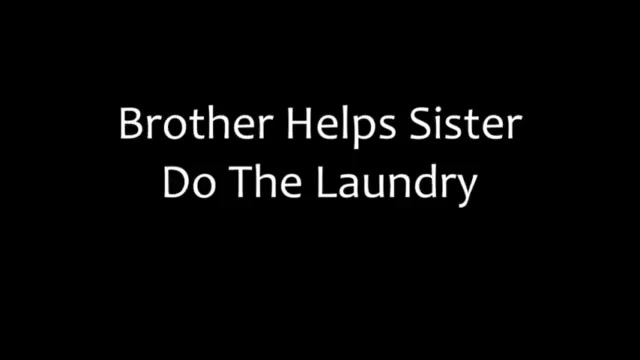 Step Brother Helps Goth Little Step Sister Do The Laundry – Family Therapy