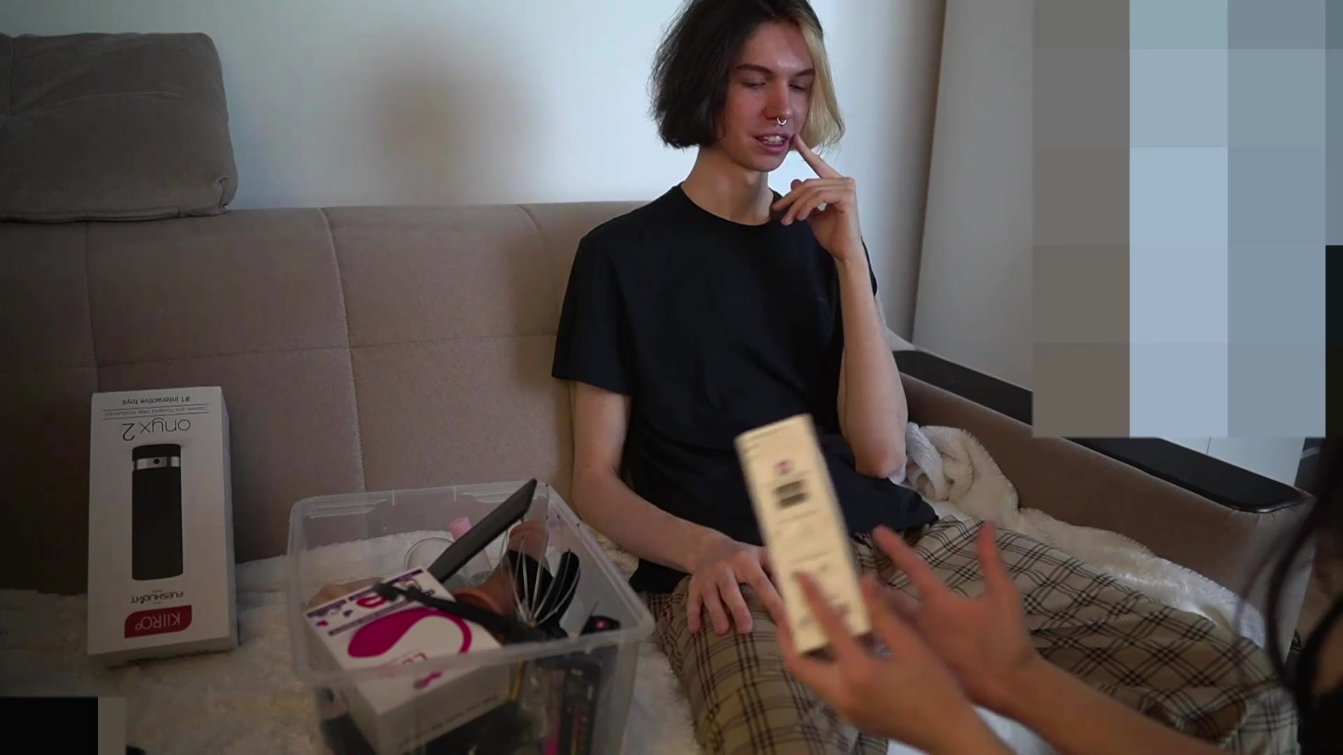 stepsister jerks me off with a toy