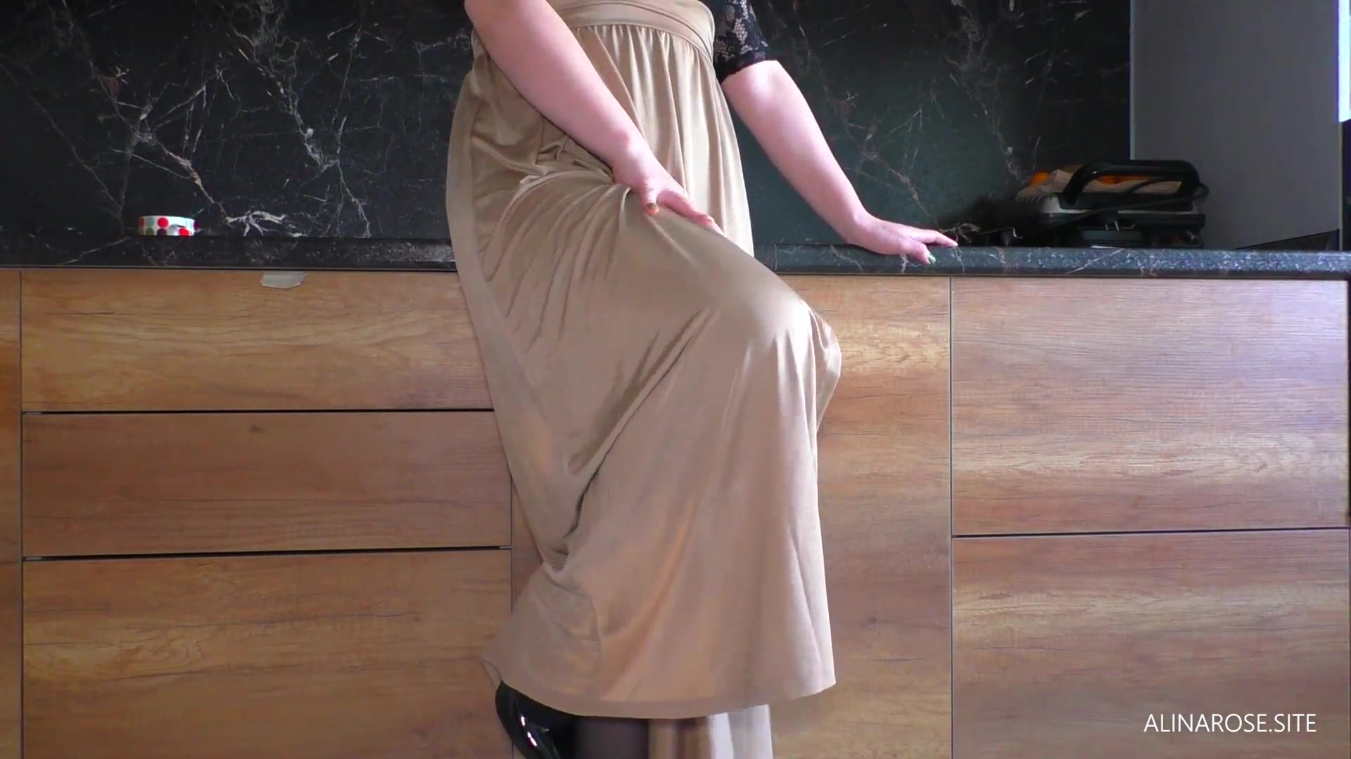 Hot StepSister with nylon pantyhose handjob – Cum on Pantyhose