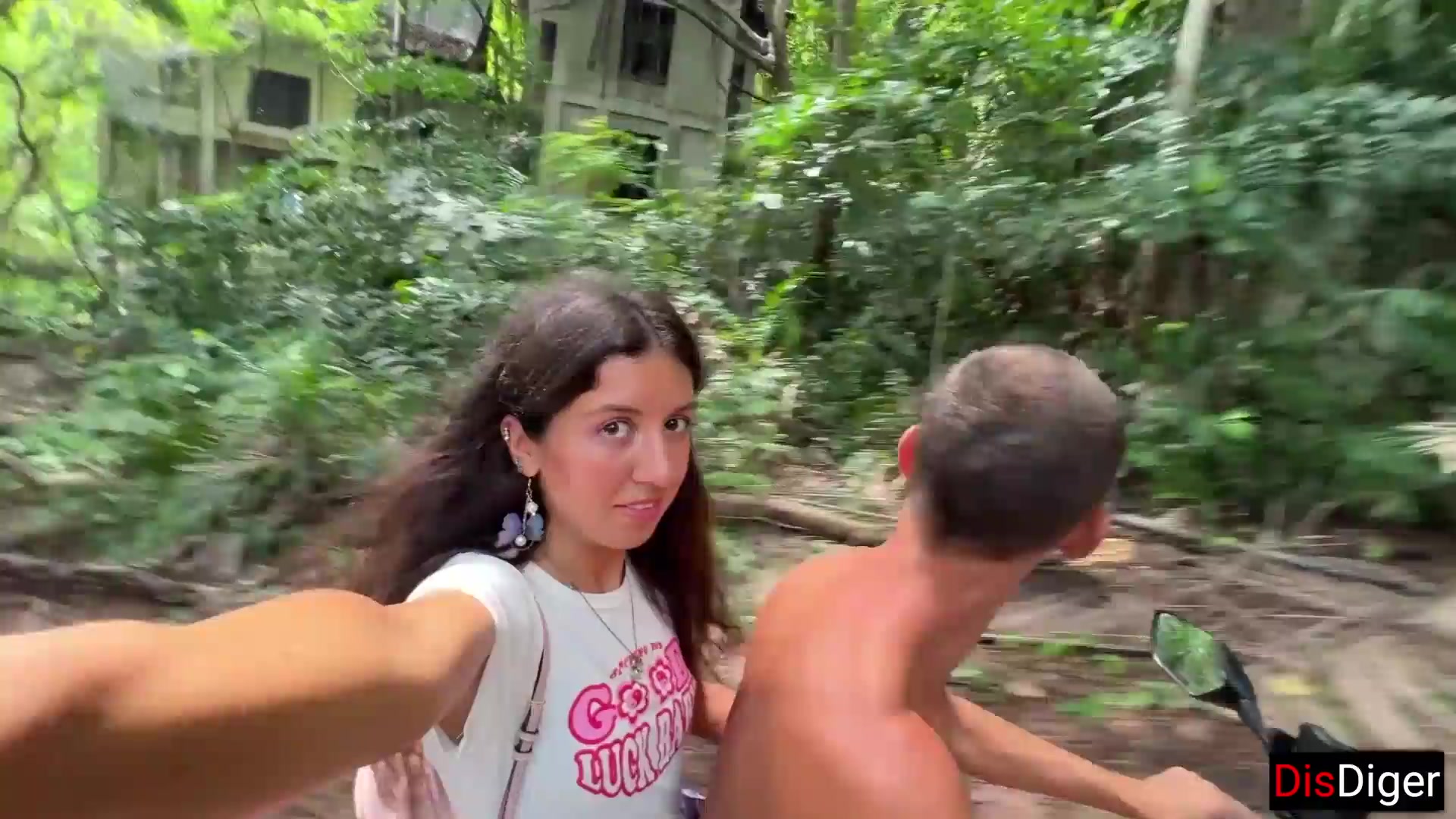 Brought stepsister to abandoned house with bats and fucked her overlooking the sea