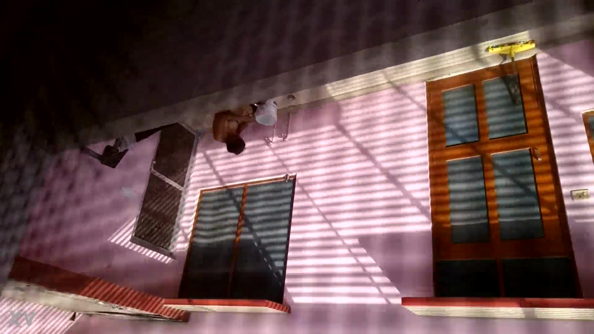 Hidden wathing indian sister